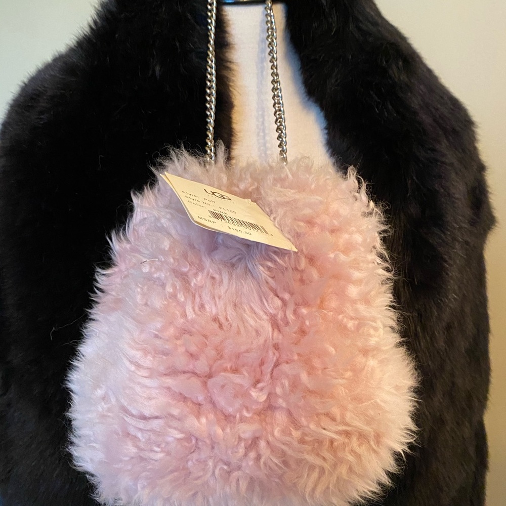 UGG Sheepskin and Suede Puff Bag NWT
